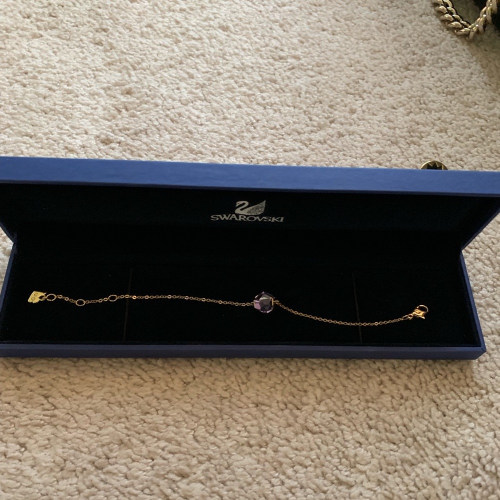 Swarovski amethyst gold bracelet - Picture 6 of 6